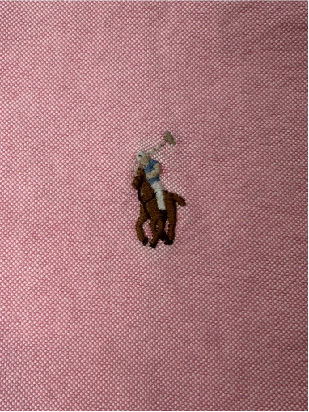 Ralph Lauren Boys Size 8 Pink Oxford Shirt Multicolor Pony Long Sleeve Preppy
